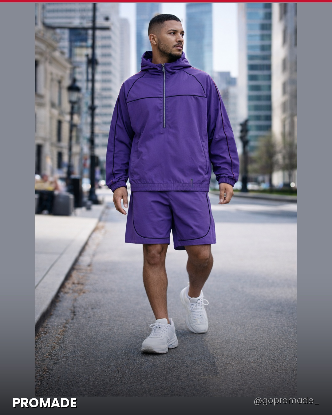 Purple windbreaker set