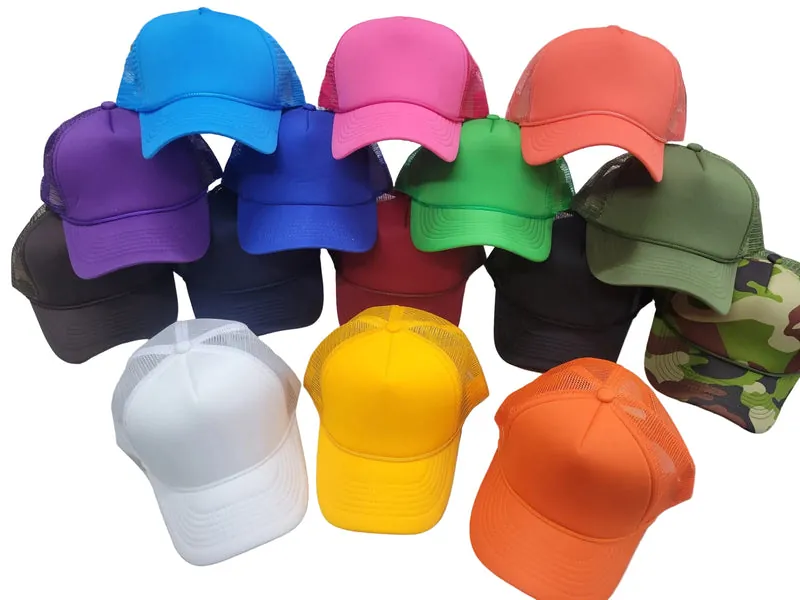 Colorful trucker caps collection