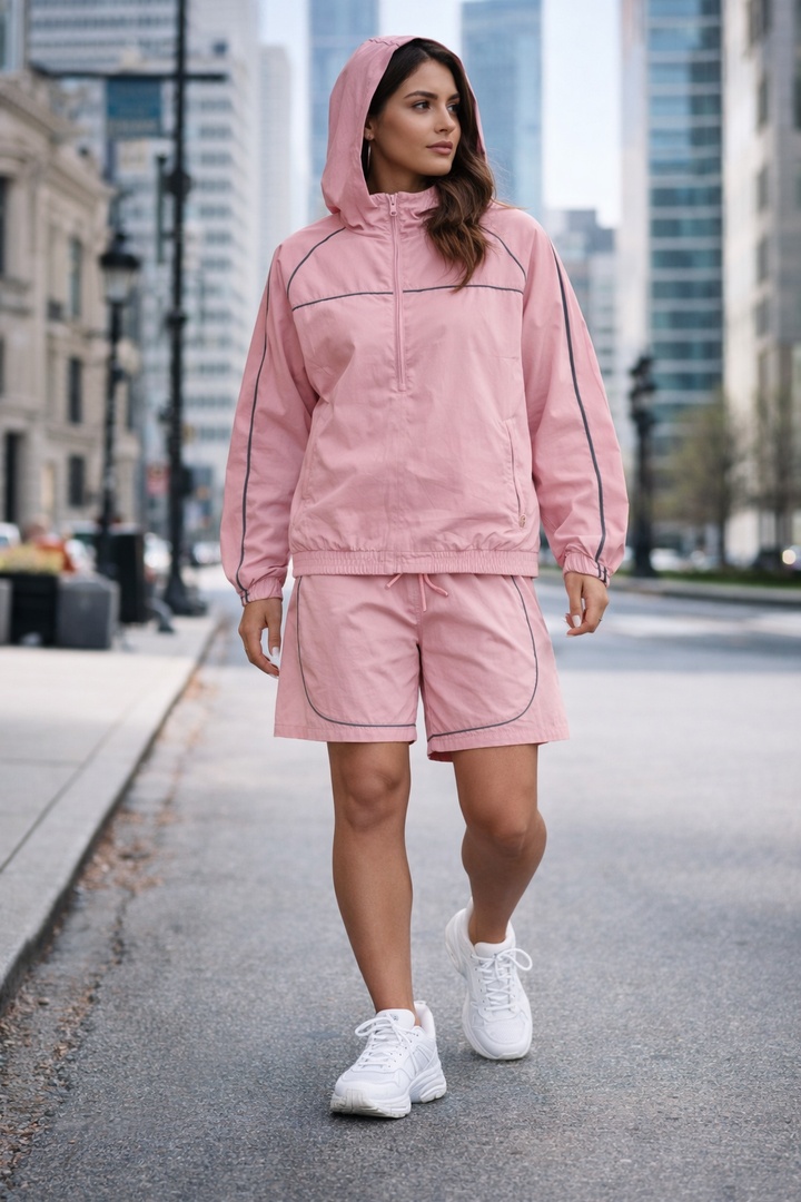 Pink windbreaker set