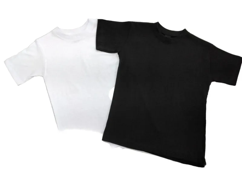 Black and white basic t-shirts